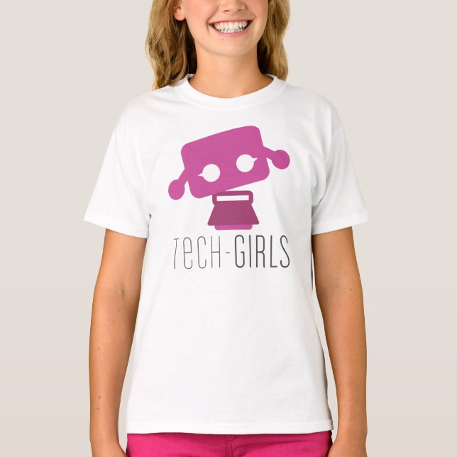 Camiseta de los chicas de la tecnología con el (Anverso)