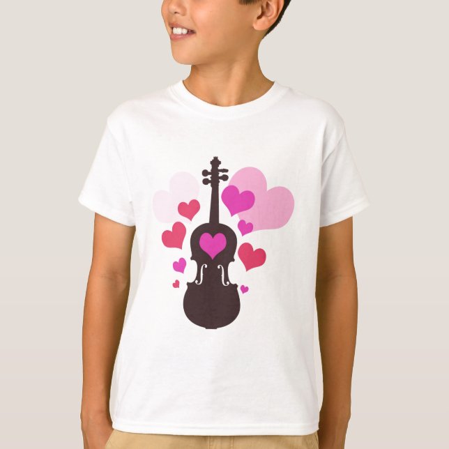 Camiseta de los chicas del amor del violín (Anverso)
