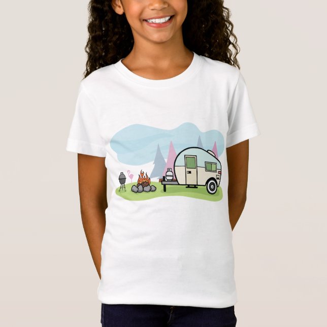 Camiseta de los chicas del campista del estilo del (Anverso)