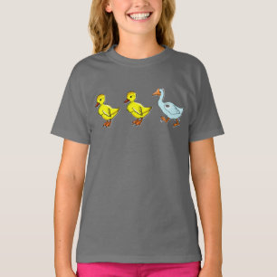 Camiseta de los chicas del ganso del pato del pato
