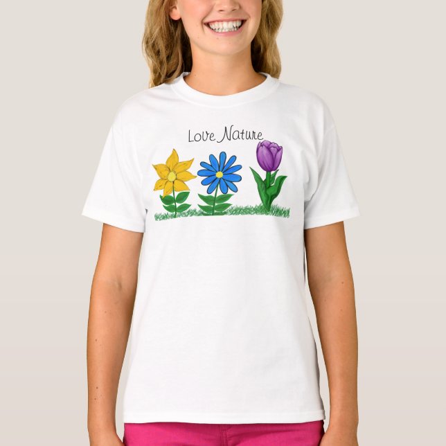 Camiseta de los Chicas del jardín floral de la bon (Anverso)