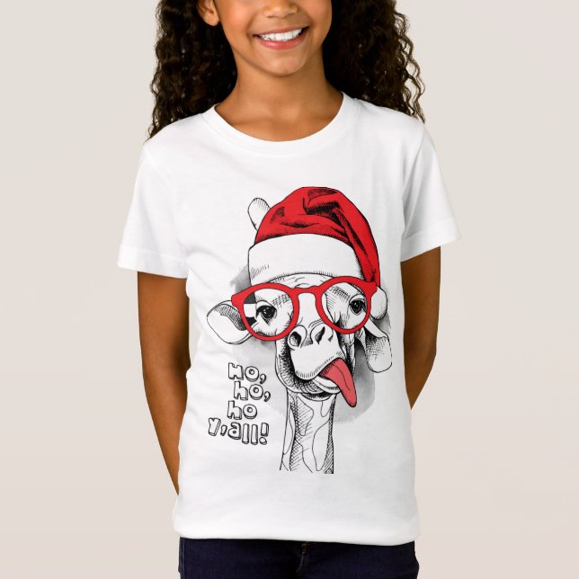 Camiseta de los Chicas Ho Y'all Giraffe (Anverso)
