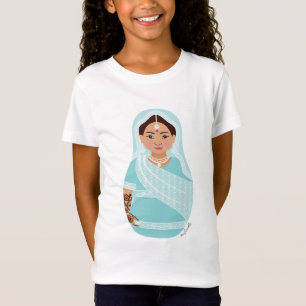 Camiseta de los Chicas indios (Aqua) Matryoshka