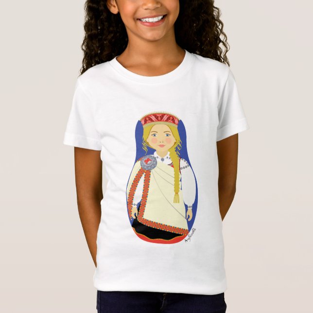 Camiseta de los Chicas letones Blonde Matryoshka (Anverso)