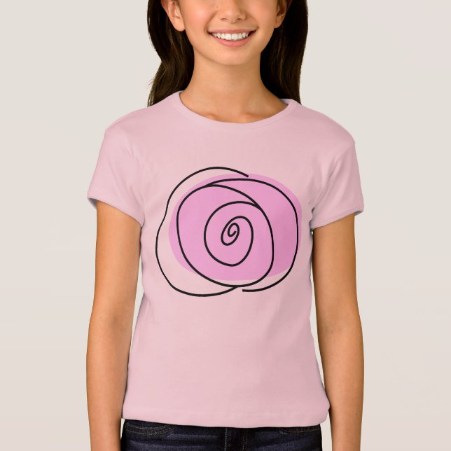 Camiseta de los chicas Lilac Rosa (Anverso)