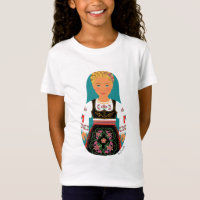 Camiseta de los Chicas serbios Blonde Matryoshka