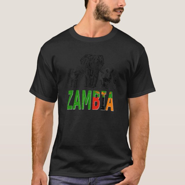 Camiseta de los cinco grandes Zambia para la vida  (Anverso)