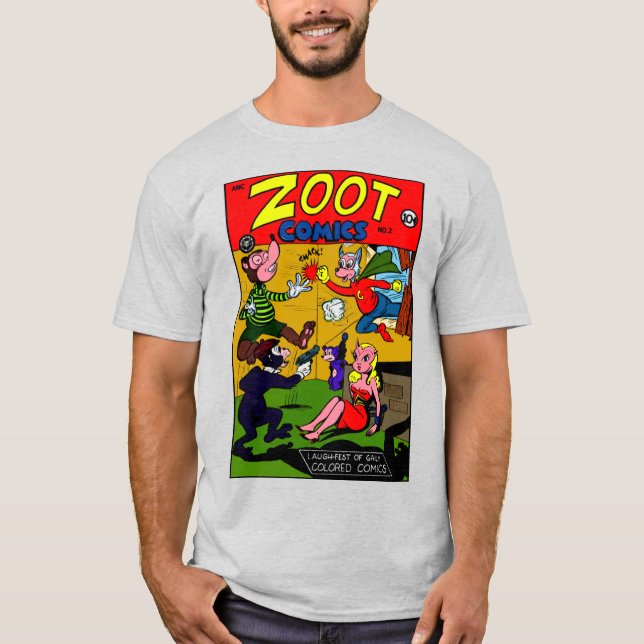 Camiseta de los clásicos cómics de ZOOT de los año (Anverso)