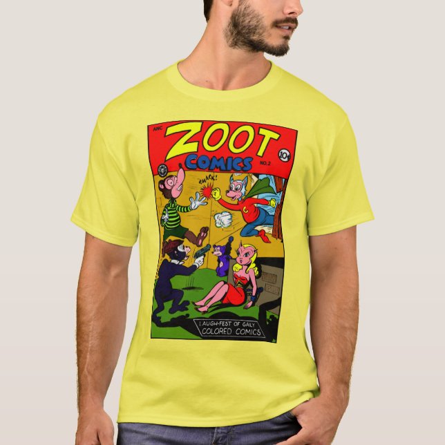 Camiseta de los clásicos cómics de ZOOT de los año (Anverso)