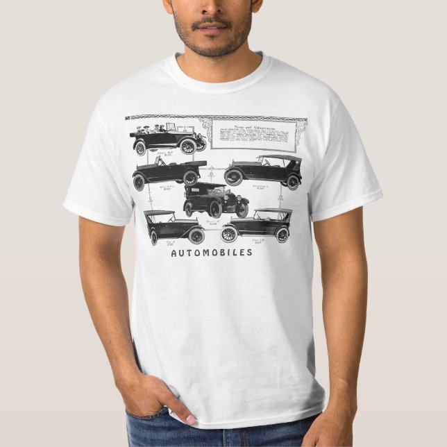 Camiseta de los coches antiguos (Anverso)