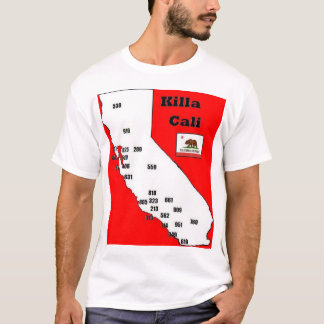 Camiseta de los códigos de área de California