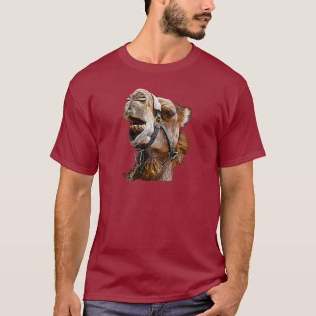 Camiseta de los colores oscuros del camello (Anverso)