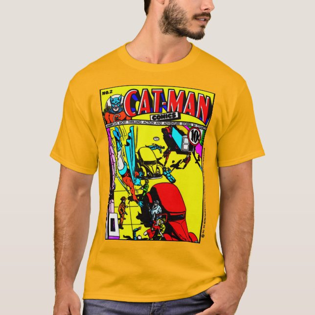 Camiseta de los cómics de CAT-MAN de los años 40 (Anverso)