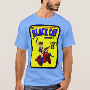 Camiseta de los cómics del gato negro de la década