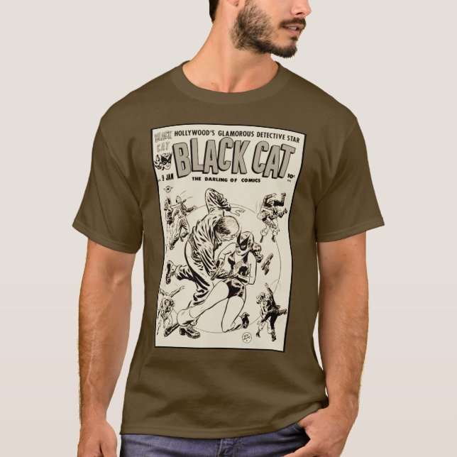 Camiseta de los cómics del gato negro de los años  (Anverso)