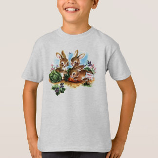 Camiseta de los conejitos del vintage