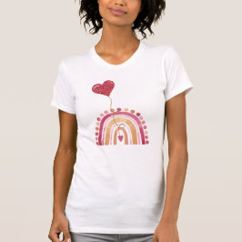 Camiseta de los corazones arcoiris