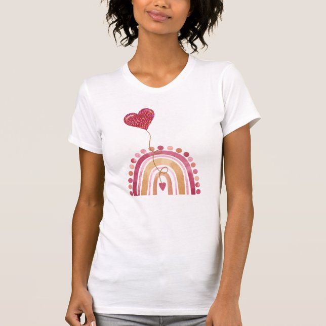 Camiseta de los corazones arcoiris (Anverso)