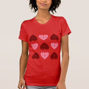 Camiseta de los corazones del el día de San