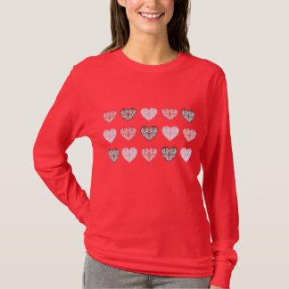Camiseta de los corazones del el día de San