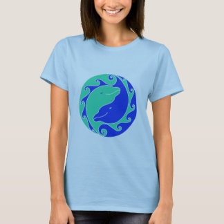 Camiseta de los delfines de Yin-Yang