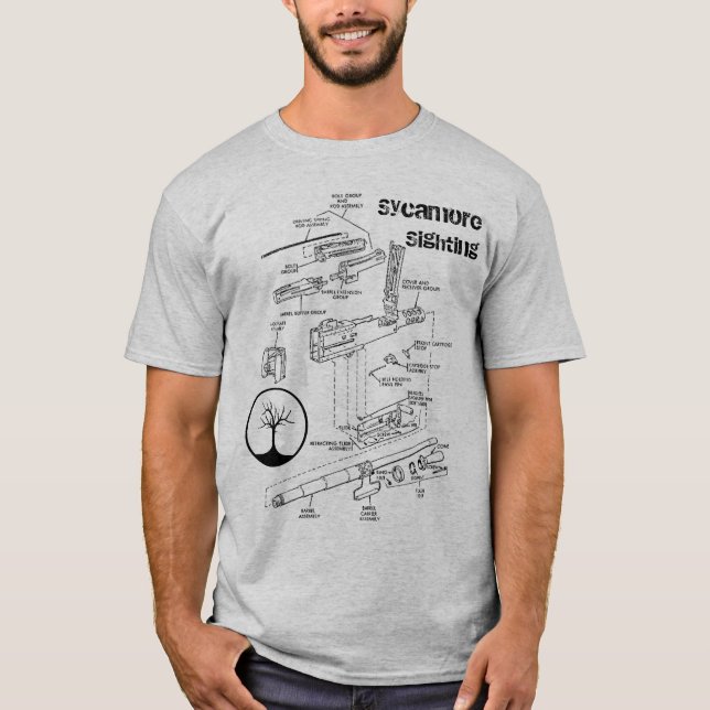 camiseta de los diagramas esquemáticos de .50 (Anverso)