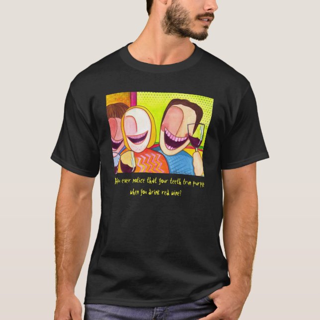 Camiseta de los dientes del vino (Anverso)