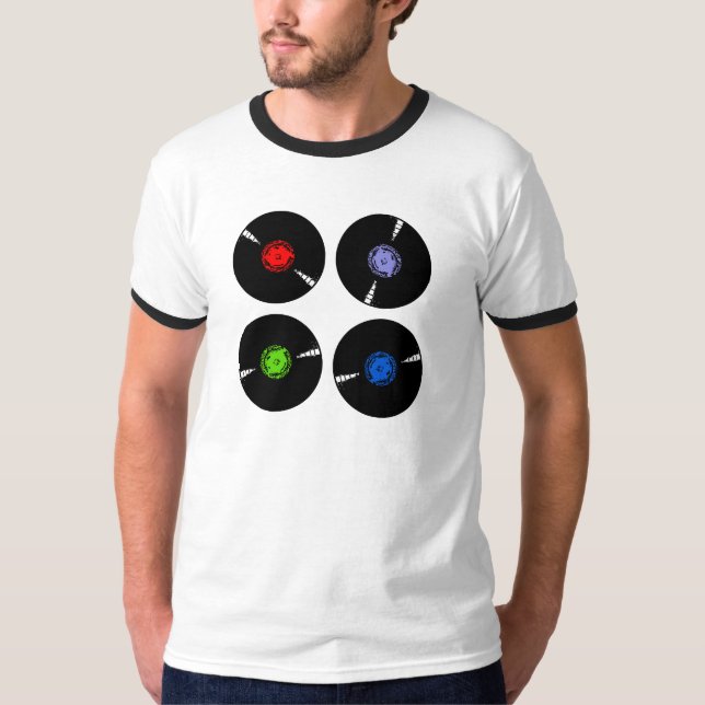 Camiseta de los discos de vinilo (Anverso)