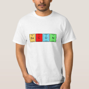 Camiseta de los elementos de tabla periódica del
