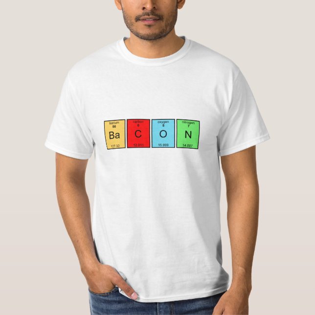 Camiseta de los elementos de tabla periódica del (Anverso)