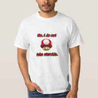 Camiseta de los esteroides de la seta de Mario