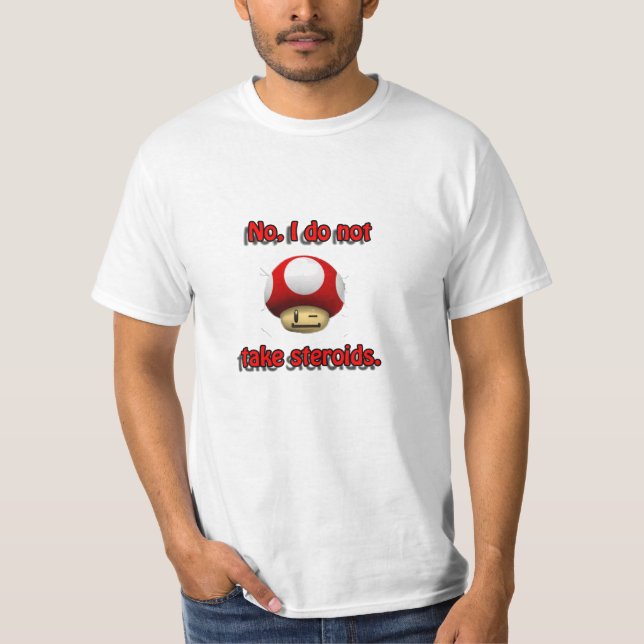 Camiseta de los esteroides de la seta de Mario (Anverso)