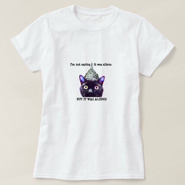 Camiseta de los extranjeros del gato negro (Diseño del anverso)
