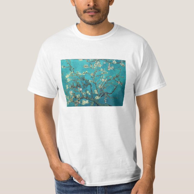 Camiseta de los flores de la almendra de Van Gogh (Anverso)