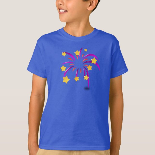 Camiseta de los fuegos artificiales de los niños (Anverso)