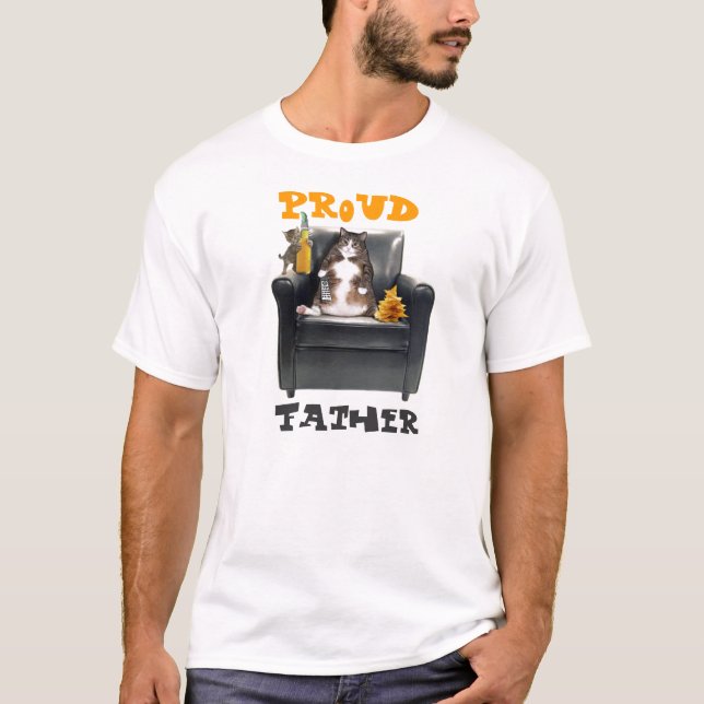 Camiseta de los gatos del "padre orgulloso" (Anverso)