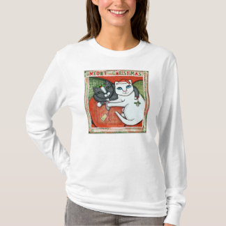 Camiseta de los gatos del regalo del navidad