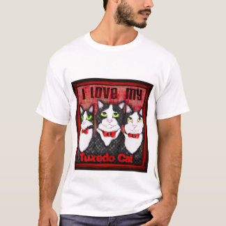 Camiseta de los gatos del smoking