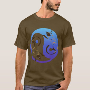 Camiseta de los gatos siameses de Yin Yang