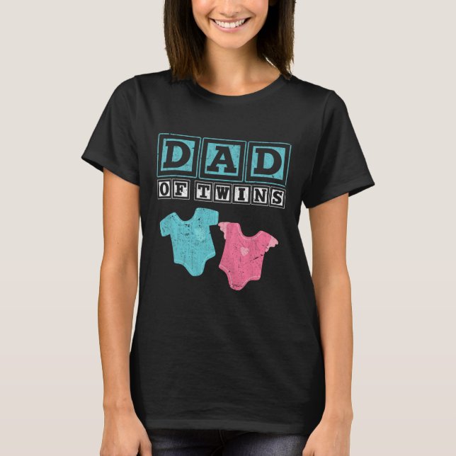 Camiseta De los gemelos Papi Padres Día Futuro Padres (Anverso)
