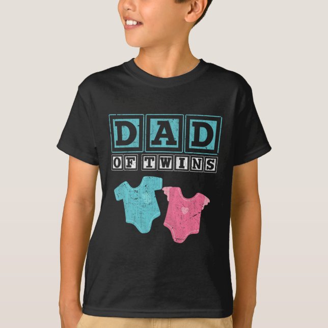 Camiseta De los gemelos Papi Padres Día Futuro Padres (Anverso)