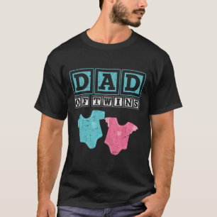 Camiseta De los gemelos Papi Padres Día Futuro Padres