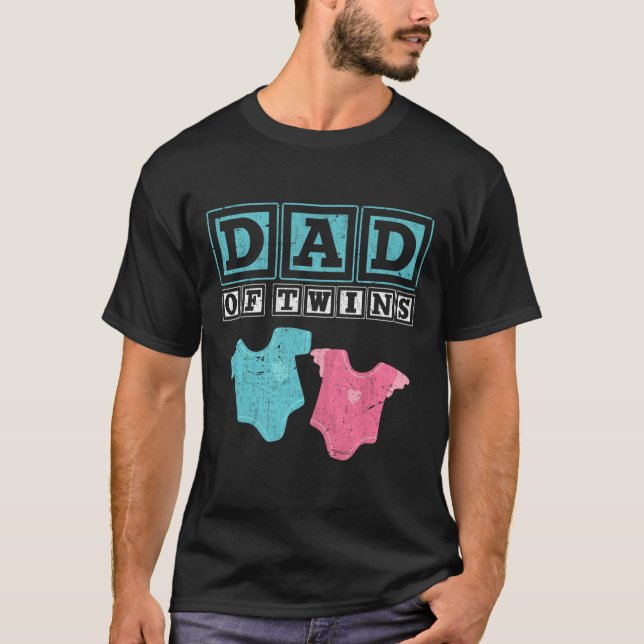 Camiseta De los gemelos Papi Padres Día Futuro Padres (Anverso)