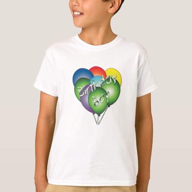 Camiseta de los globos de cumpleaños feliz (Anverso)