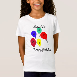 Camiseta de los globos de cumpleaños feliz de dive