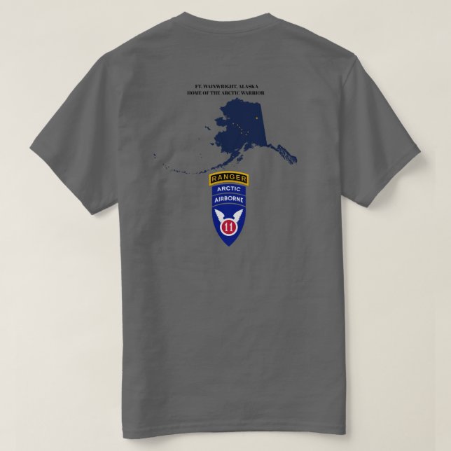 Camiseta de los GUERREROS DE FORT WAINWRIGHT (Reverso del diseño)