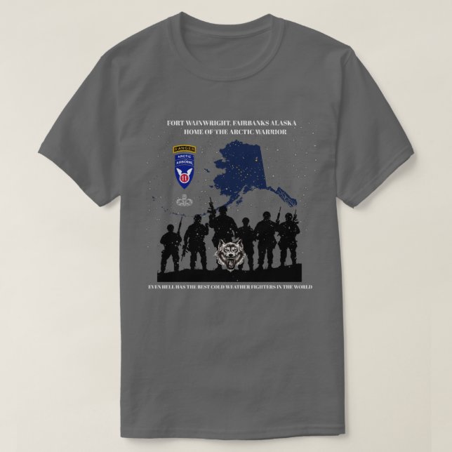 Camiseta de los GUERREROS DE FORT WAINWRIGHT (Diseño del anverso)