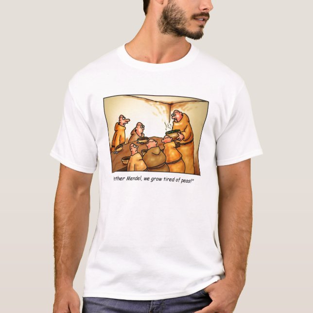 Camiseta de los guisantes de Mendel (color) (Anverso)