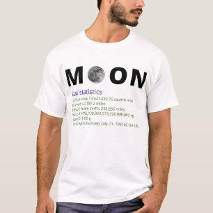 Camiseta de los hechos de la luna
