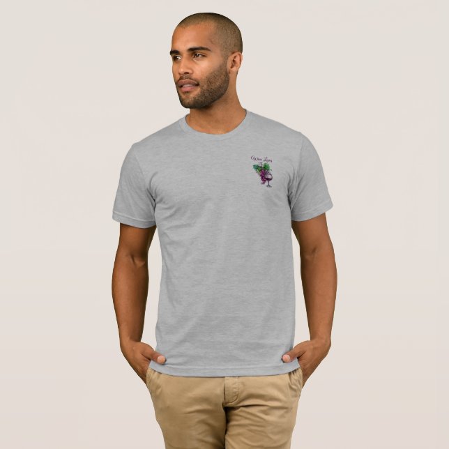 Camiseta de los hombres amantes del vino (Anverso completo)